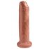 King Cock 7 - dildo realist (18cm) - nuanță naturală închisă