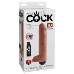 King Cock 10 - dildo realist cu ejaculari (25cm) - natural