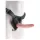 King Cock - dildo cu ham pentru strap-on - negru - 18 cm