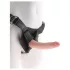 King Cock - dildo cu ham pentru strap-on - negru - 18 cm
