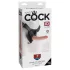 King Cock - dildo cu ham pentru strap-on - negru - 18 cm