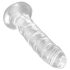 King Cock Clear - dildo cu ventuză - transparent - 15 cm