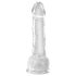 King Cock Clear 7 - dildo cu ventuză și testicule (18 cm)