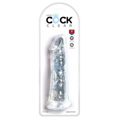 King Cock Clear 8 - dildo realist mare cu ventuză 20cm