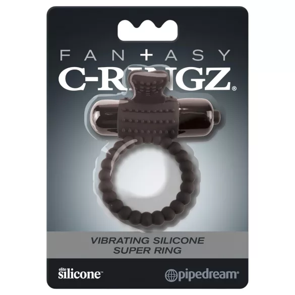 Pipedream Fantasy C-Ringz - inel pentru penis cu vibrații - silicon negru