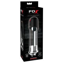   PDX Blowjob - pompă automată pentru penis, cu buze (neagră)
