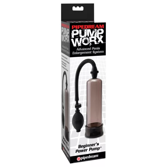 Pump Worx - pompă penis pentru începători - negru
