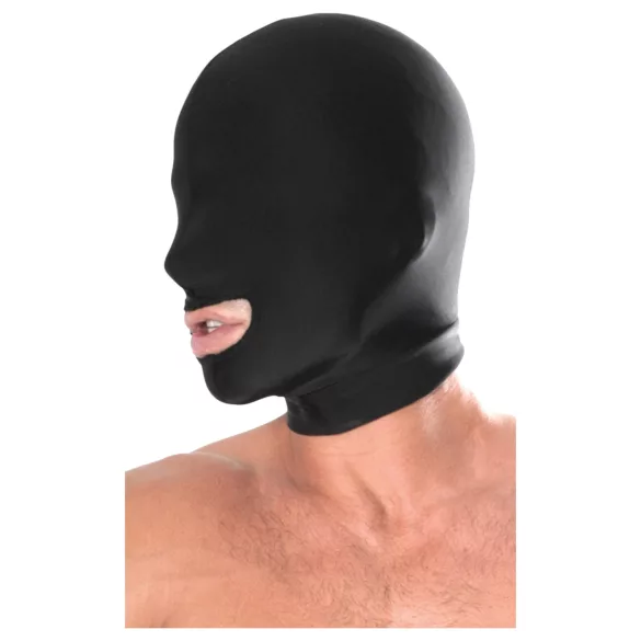 Fetish Fantasy - mască fetish cu deschidere la gură - negru