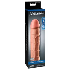   X-TENSION Perfect 2 - mânecă realistă pentru penis - 20,3 cm - culoare naturală