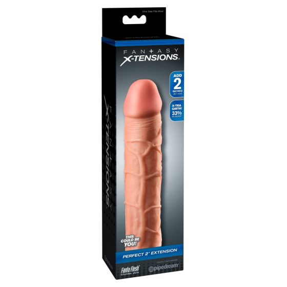 X-TENSION Perfect 2 - văltoză de penis ultrarealistă (20,3cm) - naturală