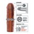 X-TENSION Mega 2 - prelunga realistă pentru penis (20,3cm) - nuanță natur închisă