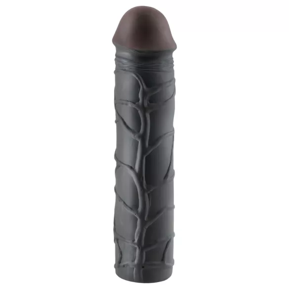 Pipedream - X-TENSION Mega 3 - prezervativ penian realist (22,8 cm, negru)