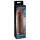 Pipedream X-TENSION Perfect 2 - extensie pentru penis cu inel pentru testicule - culoare naturală închisă (19 cm)