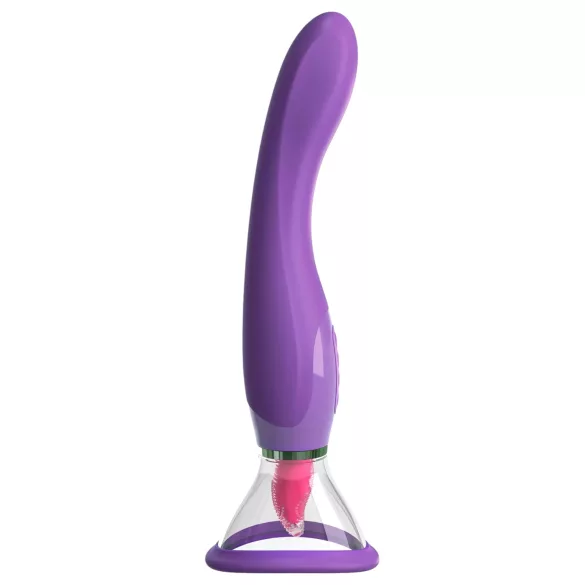 Pipedream - Fantasy - vibrator cu acumulator, dispozitiv de lins 3 în 1 (mov)