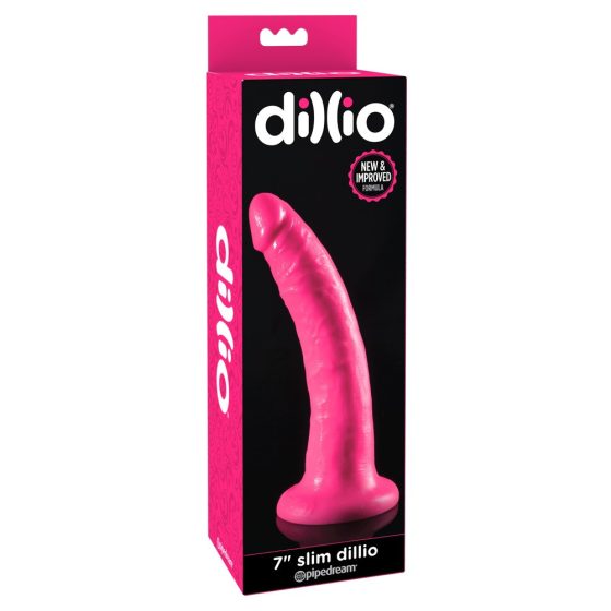 Dillio 7 - dildo realist cu ventuză (18cm) - roz