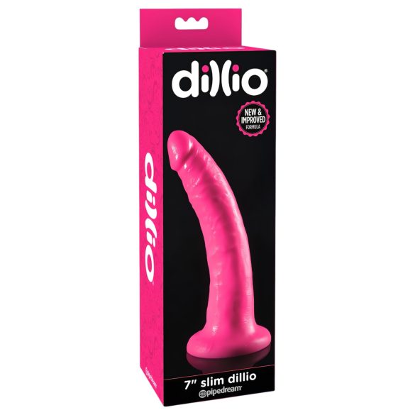 Dillio 7 - Dildo cu ventuză realist (18cm) - roz