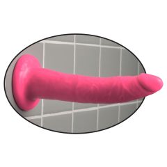Dillio 7 - dildo realist cu ventuză (18cm) - roz