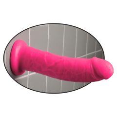 Dillio 8 - dildo realist cu ventuză, roz (20cm)
