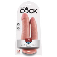 King Cock Double Penetrator - dildo dublu realist (natural)
