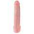 King Cock 15 - Dildo cu ventuză și testicule (38 cm) - culoare naturală