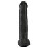 King Cock 15 - dildo ventuză cu testicule (38cm) - negru