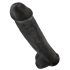 King Cock 15 - dildo ventuză cu testicule (38cm) - negru