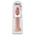 King Cock 14 - dildo mare ventuzat, natur, 36 cm