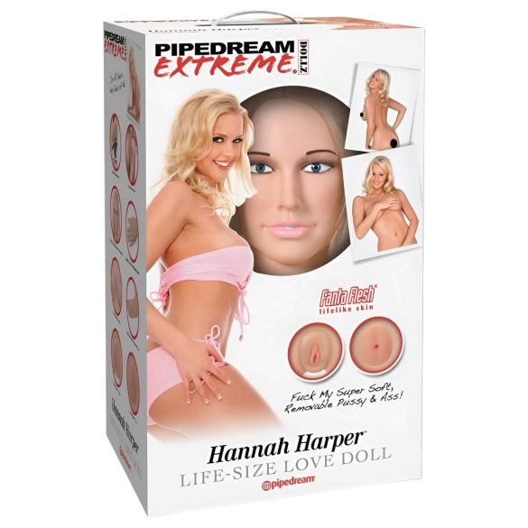 Pipedream Hannah Harper - păpușă realistă cu față 3D, mărime naturală