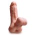 PDX Reach Around - Fesă artificială și mânecă pentru penis 2în1 (natur)