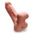 PDX Reach Around - Fesă artificială și mânecă pentru penis 2în1 (natur)