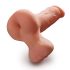 PDX Reach Around - Fesă artificială și mânecă pentru penis 2în1 (natur)