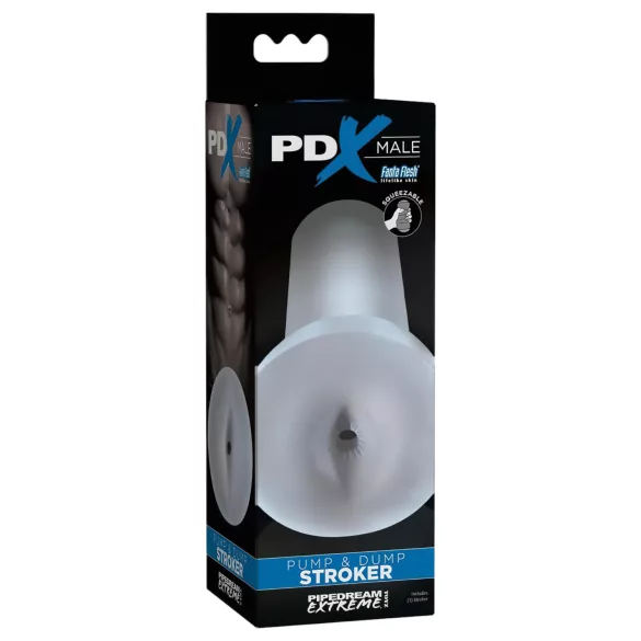 PDX Pump & Dump - masturbator realist în formă de fund artificial (transparent)