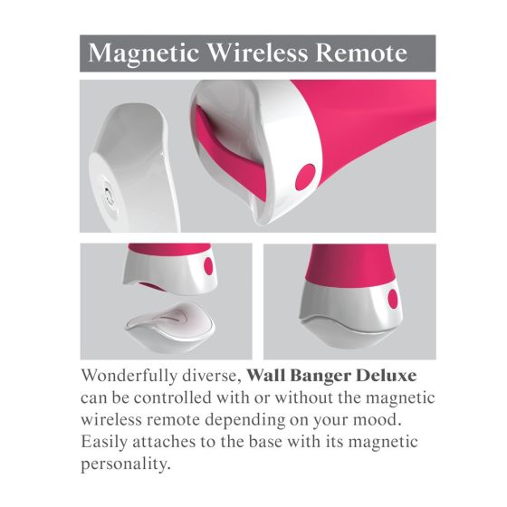 3Some wall banger deluxe - vibrator pe baterii cu control radio (roz)