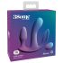 Extaz total 3Some - vibrator triplă reîncărcabil, control radio (mov)