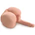 PDX Dirty Talk - popou realist torzo cu dildo - silicon, culoare naturală