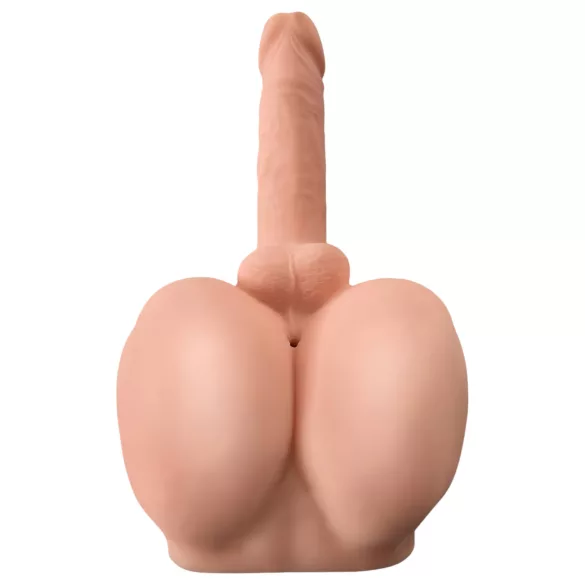 PDX Dirty Talk - popou realist torzo cu dildo - silicon, culoare naturală