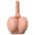 PDX Dirty Talk - popou realist torzo cu dildo - silicon, culoare naturală