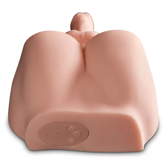PDX Dirty Talk - popou realist torzo cu dildo - silicon, culoare naturală