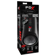 PDX Moto Blower - masturbator vibrator cu aspirație (negru)