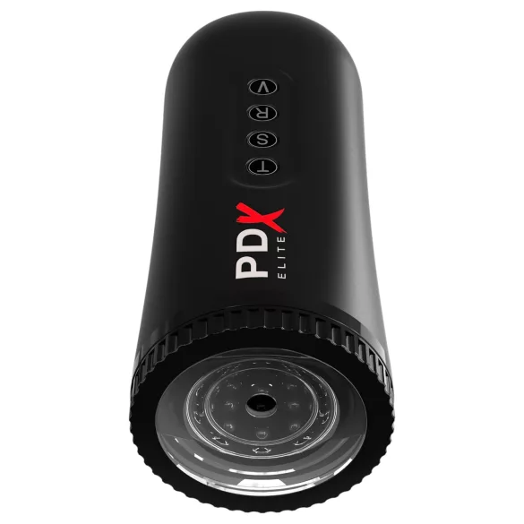 PDX Moto Blower - masturbator vibrator cu aspirație (negru)