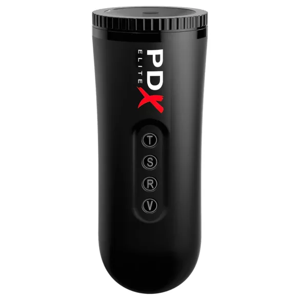PDX Moto Blower - masturbator vibrator cu aspirație (negru)