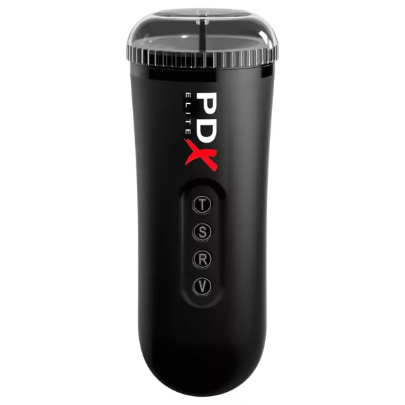 PDX Moto Blower - masturbator vibrator cu aspirație (negru)