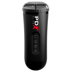 PDX Moto Blower - masturbator aspirator și vibrator (negru)