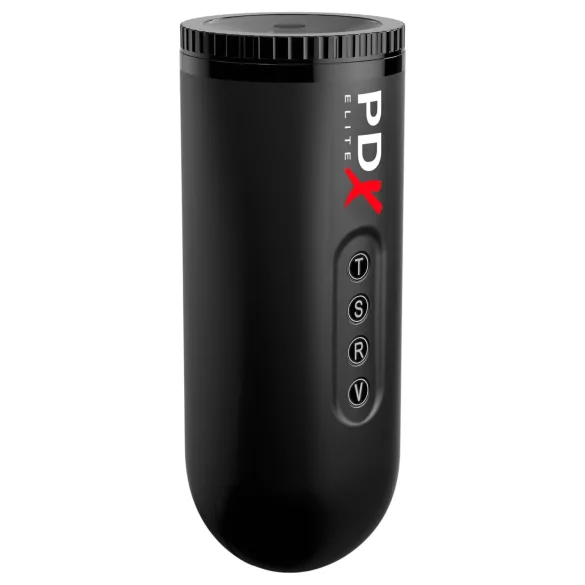 PDX Moto Blower - masturbator vibrator cu aspirație (negru)