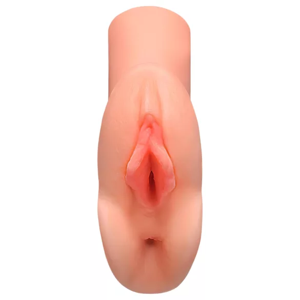PDX - Masturbator dublu 2 în 1 realist - material moale - culoare naturală