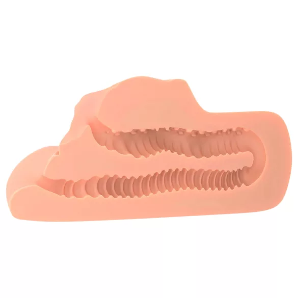 PDX - Masturbator dublu 2 în 1 realist - material moale - culoare naturală