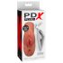 PDX Double Stroker - Masturbator 2în1 realist (nuanță naturală închisă)