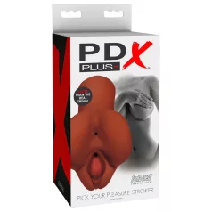 PDX Pick Your Pleasure - masturbator realist 2în1 (maro)