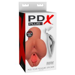   PDX Pick Your Pleasure - Masturbator 2in1 vagin și anus (natural)