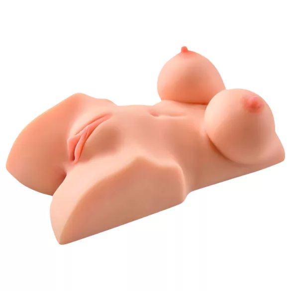 PDX - torzo erotic cu două orificii - silicon realist culoare naturală